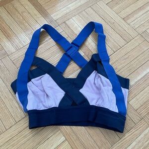 TNA Blue and Black Sports Bra